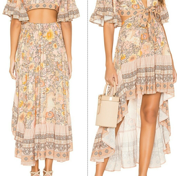 New spell revolve amethyst bambi maxi blush gown L - Picture 4 of 8